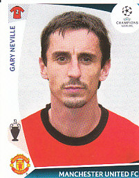 Gary Neville Manchester United samolepka UEFA Champions League 2009/10 #75